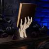 Novelty Shelf Organizers Gothic Skeleton Hand Book Stand Desktop Card Display Holder Decorative Halloween Ornaments Ornament for Home Office Decor,