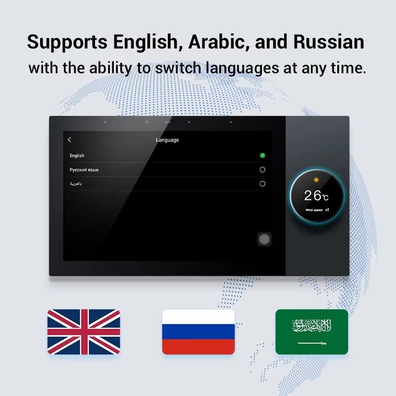 For Tuya Smart Home 6-inch F6 Zigbee Gateway Wifi Multifunctional Music Host Touch Central Control Switch Panel Screen