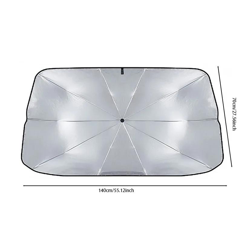 Car Sunshade Umbrella-style Front Glass Sunscreen Heat Insulation Cloth Windshield Umbrella Shade