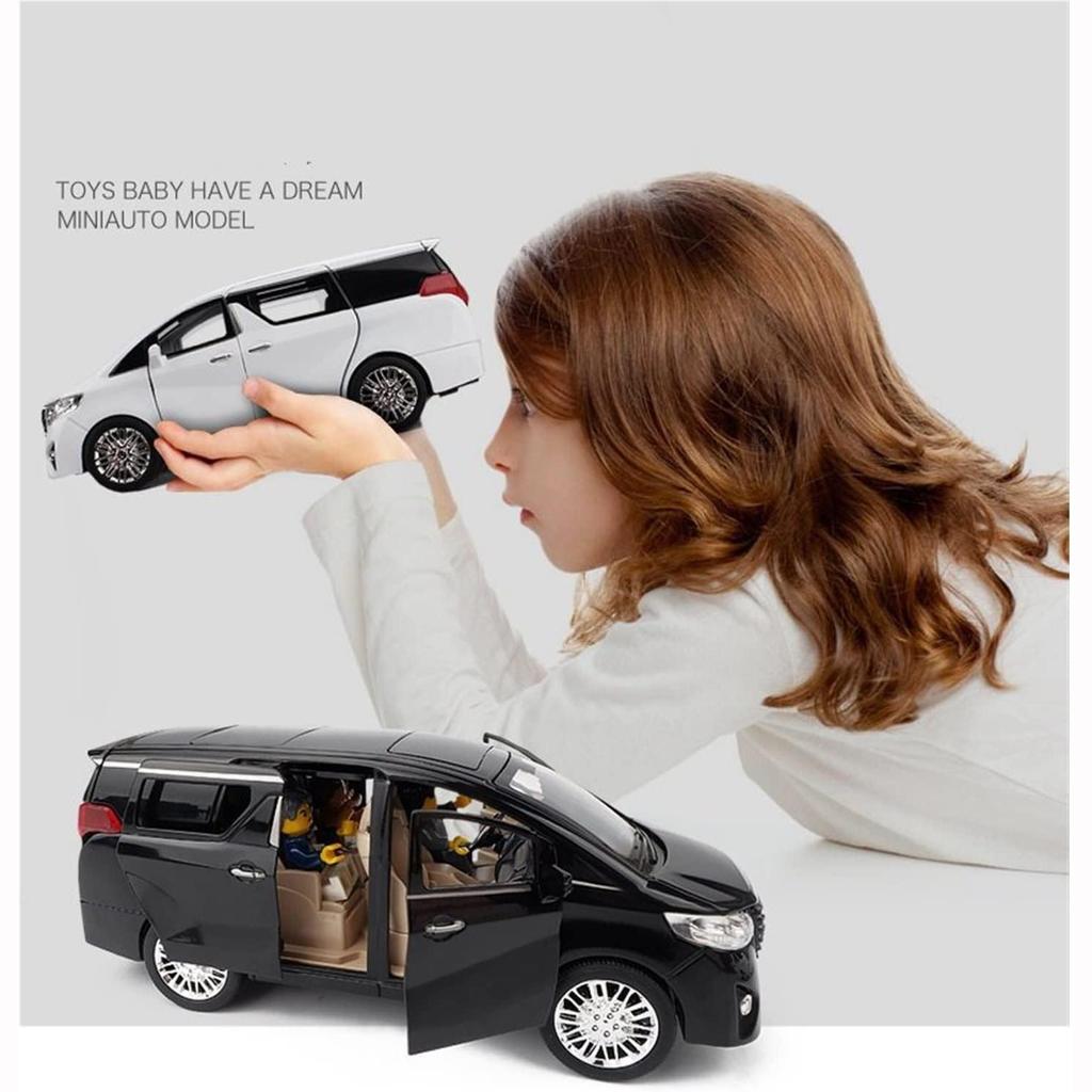 1:24 Scale Toyota Alphard MPV Car Model Alloy Car Die Cast Toy Car Model Pull Back Children Toy Collectibles Scale Model Car