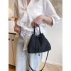 Casual Niche Drawstring Hand-held Bucket Bag Crossbody Bag for Women 2026 New Trendy Versatile Simple Small Bag Cloth Bag