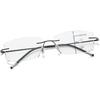 Photochromic Progressive Multifocus Reading Glasses Blue Light Blocking Diamond Cut Rimless Transition Sunglasses For Men Women Multifocal Titanium