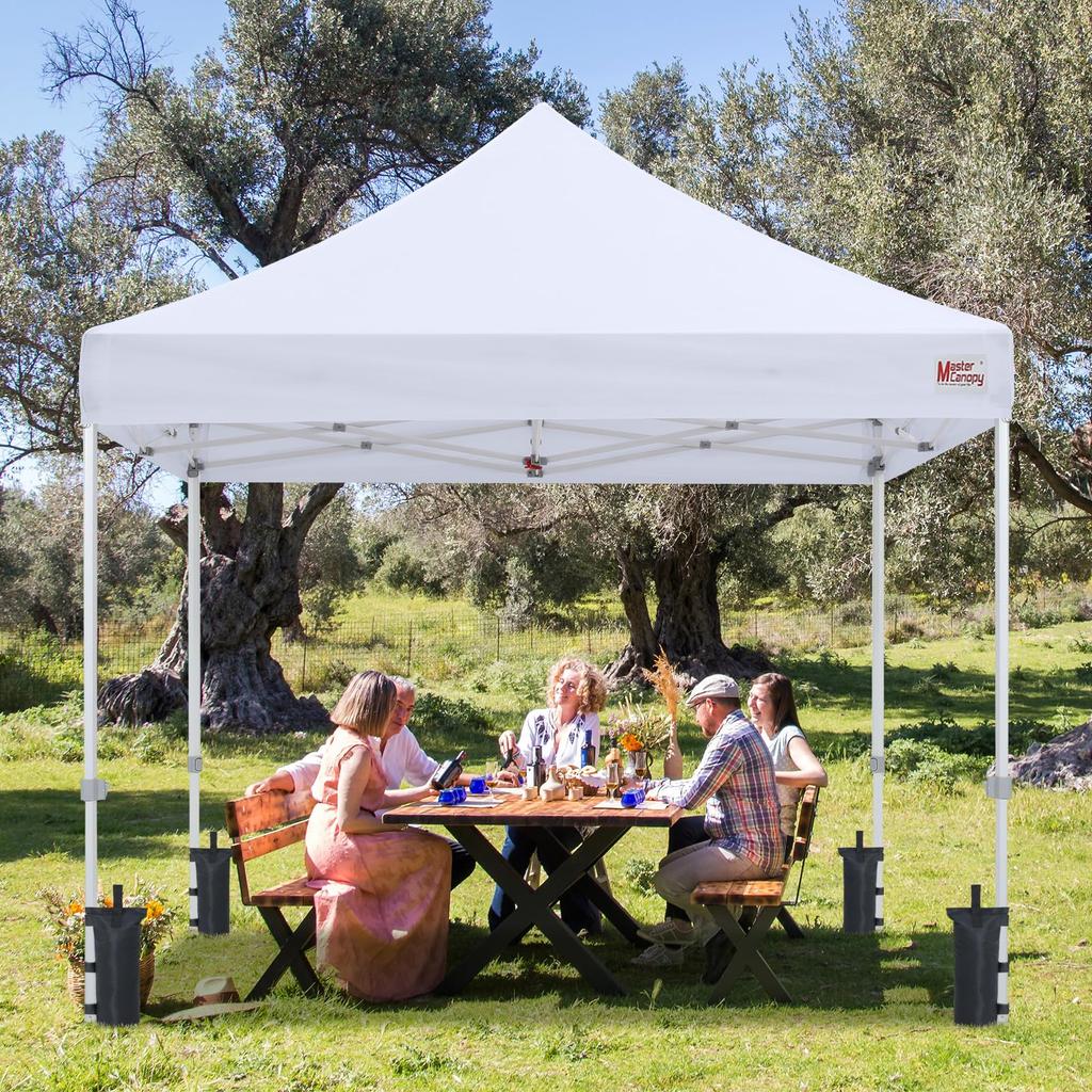 MASTERCANOPY Gewichtssäcke, Sandsäcke, Gewichte, Zelt-/Planengewichte, 50 kg Fassungsvermögen, Set aus 4 Stück (Schwarz)