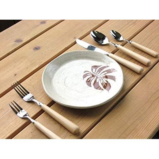 Nagao Tsubame Sanjo Wood Dinner Fork 2-Piece Set 19cm Stainless Steel Wooden Made Japan
