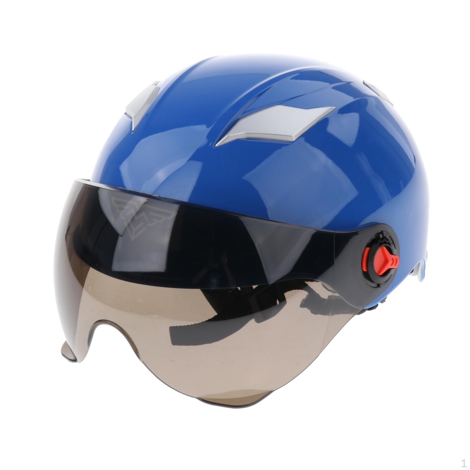 

Adult , Outdoor Sports Breathable Cycling Motorbike Half Helmet with Goggles, Adjustable Ultralight синій
