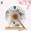 1PC Windmill Fan Female Gift Fan Japanese Round Fan Portable Folding Fan Lady Folding Fan