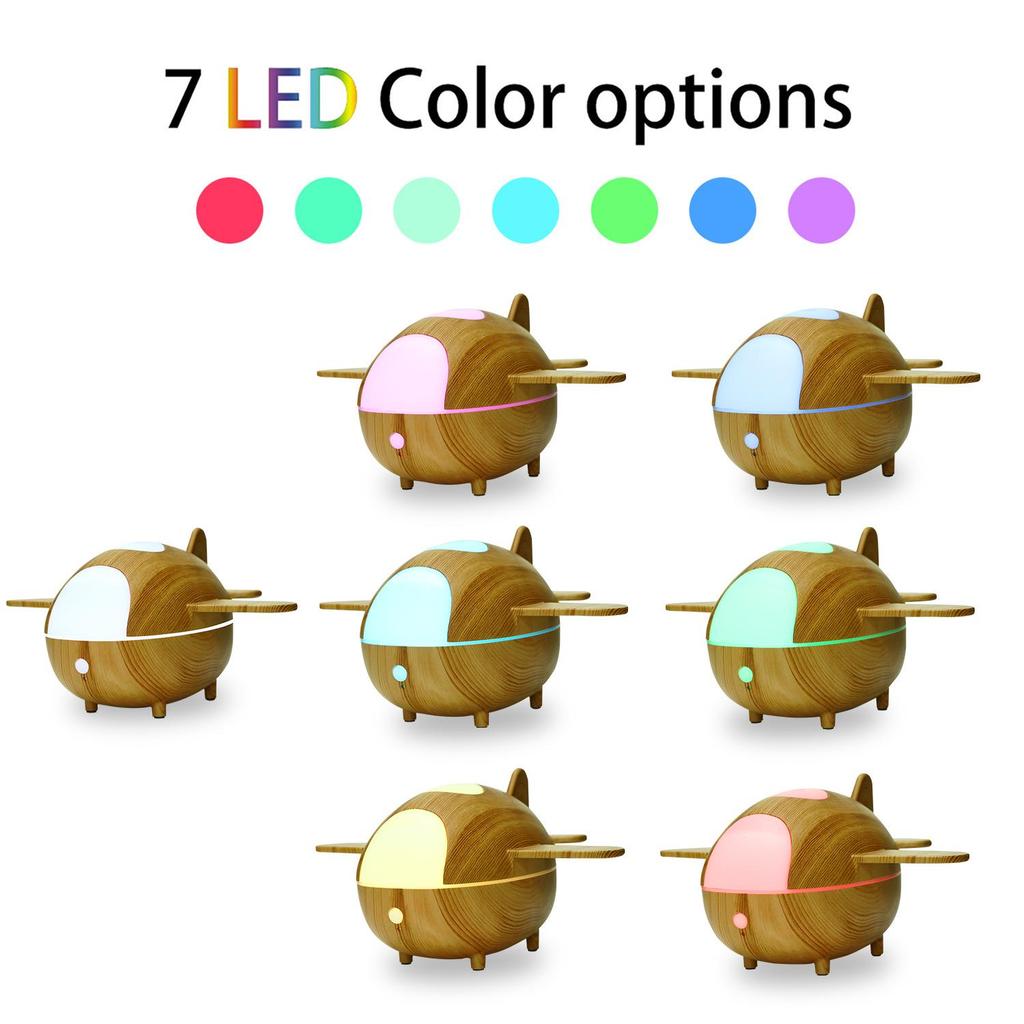 Imitation Aircraft USB Humidifier with Remote Control and Ultrasonic Aromatherapy Light