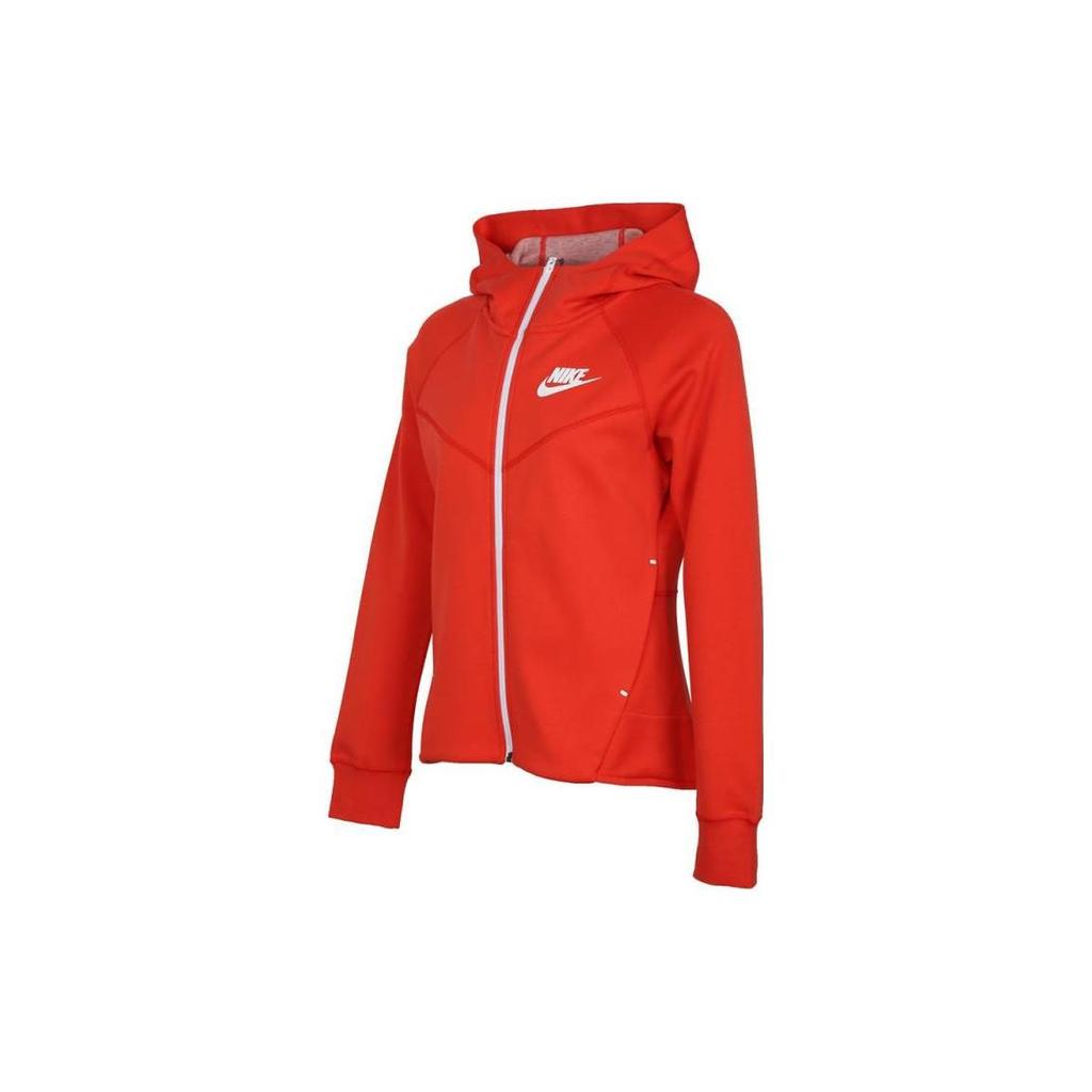 Nike Logo Print Solid Color Hooded Jacket Women Jackets Orange 930760-634