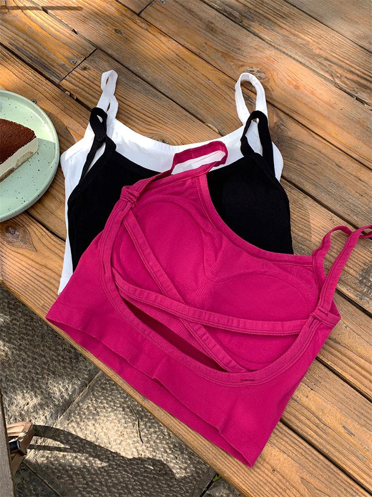 Women's Spicy Summer Slim Fit Backless Camisole with Chest Pads