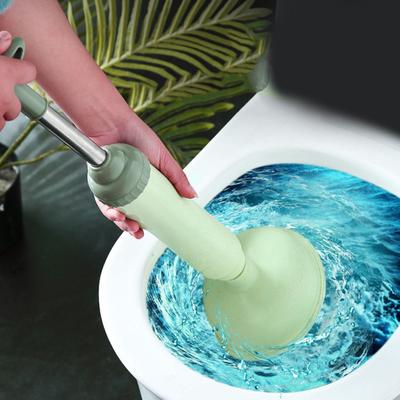 High Pressure Silicone Toilet Plunger Pump Anti-Clogging Drain Cleaners Powerful Suction Cup Telescopic Handle Toilet Clog Remover