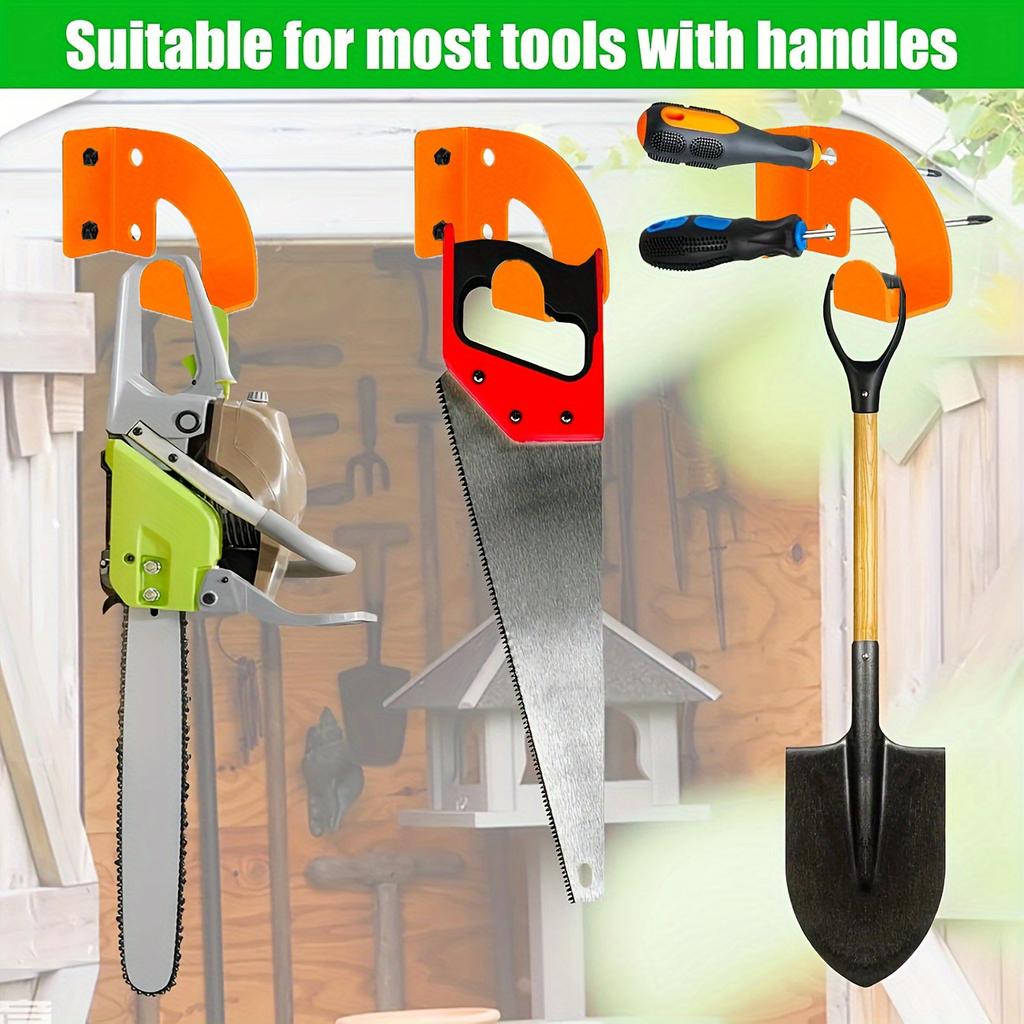 1pc Metal Wall-Mounted Tool Shelf - Garage & Garden Organizer with Screws & Expansion Tube, Industrial Floating Shelf - for Garage, Outdoor, Workshop