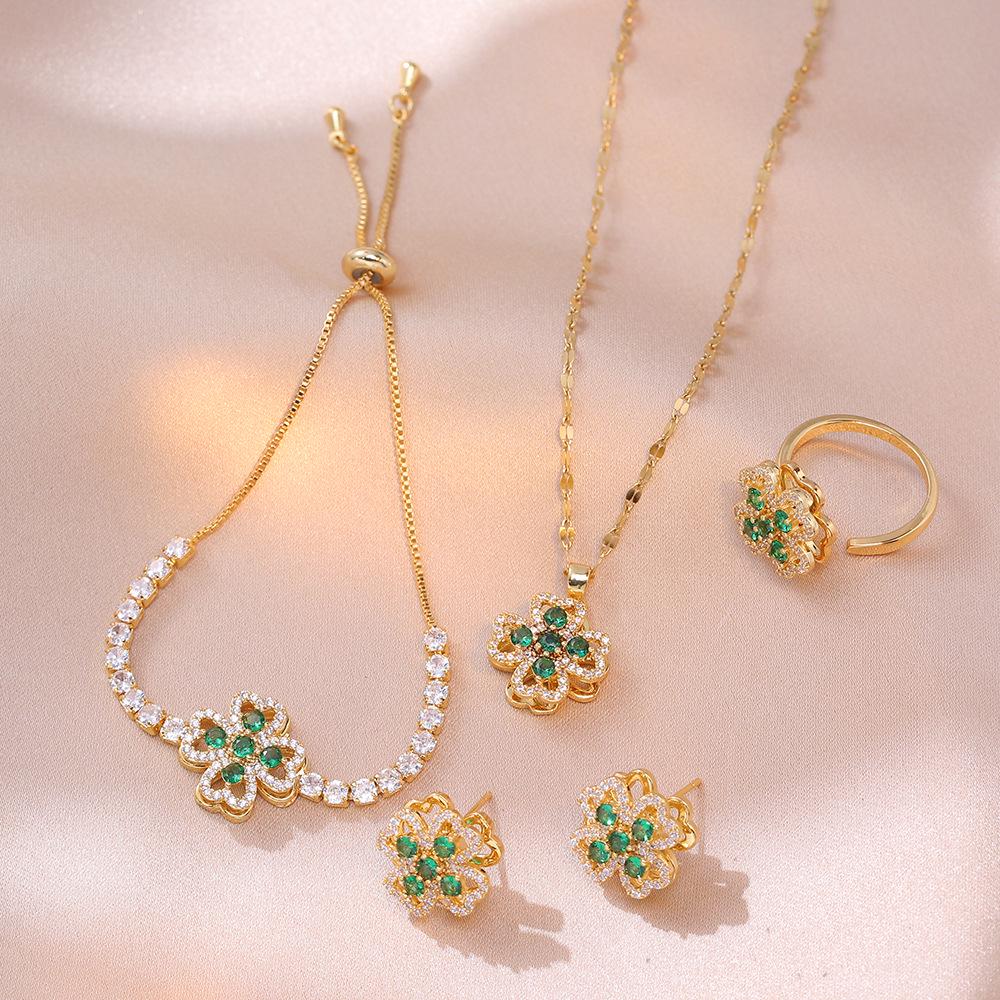 

Colorful Zircon Geometric Pendant Necklace for Women - Trendy Titanium Steel Design