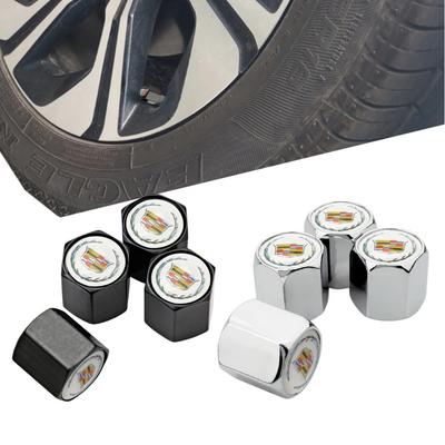 4PCS Car Wheel Stem Tire Valve Caps Protection Cover For Escalade Deville DTS ATS BLS CT4 CT6 CTS EXT SLR SRX XLR XT4