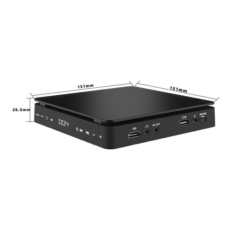 10W DVD přehrávač s dotykovým panelem pro domácnost 1080P HD přehrávač CD s ochranou očí Nový dětský mini VCD stroj Sanyo Movement 170*170*65mm