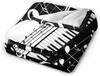 Music Notes Musical Throw Blankets All Season Ultra Soft Warm Gifts for Music Lovers Fleece Blanket for Home Bed Sofa Couch Chai