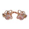 Exquisite Russian 585 Purple Gold Ear Buckle Women'S Simple Temperament Wind-Plated Rose Gold Flower-Shaped Soviet Hollow Earrings