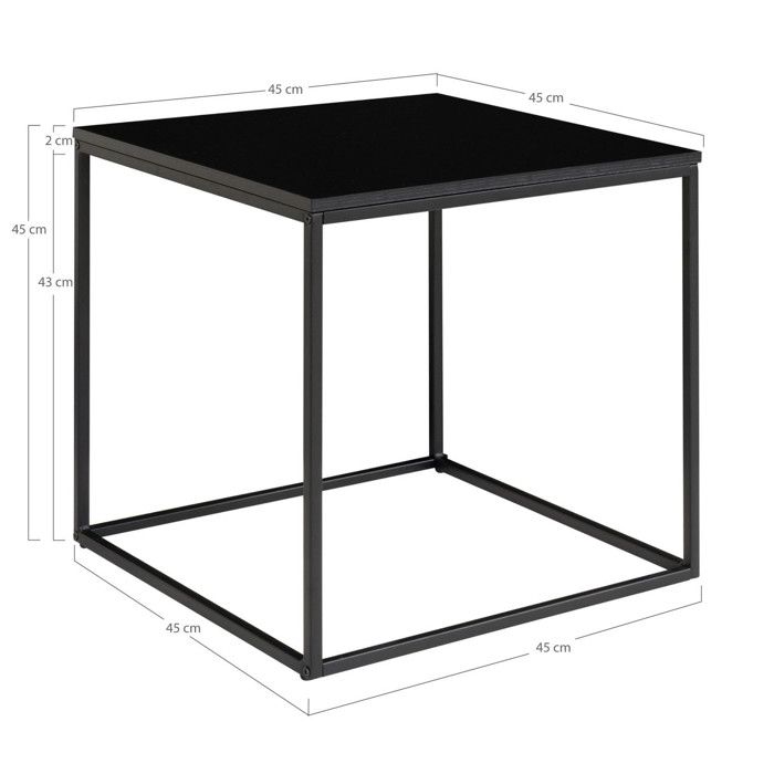 House Nordic Table latérale Avery Noir 442751