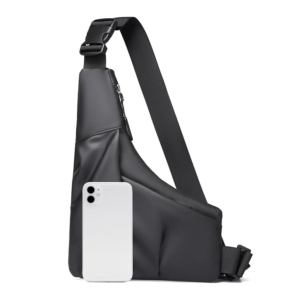 Tide Cool Water-Repellent Men's Crossbody Chest Bag: Fashionable, Large Capacity, Lightweight, and Casual Backpack