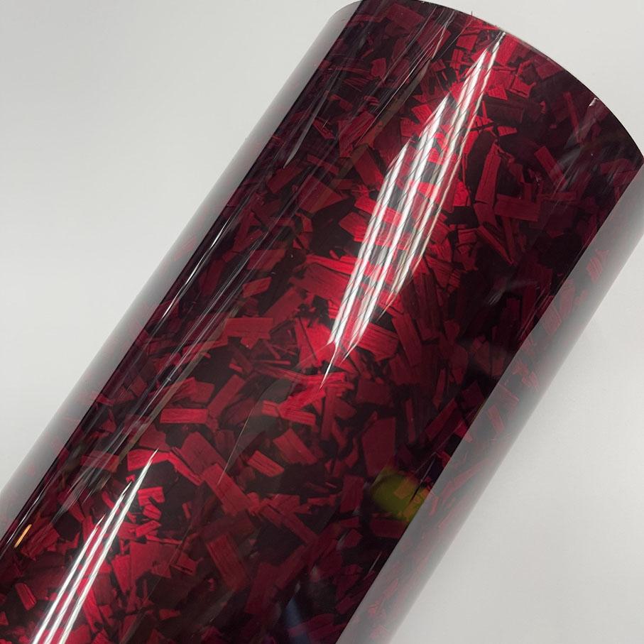 

Новые глянцевые кованые синие, красные, серебряные глянцевые ПЭТ-кованые виниловые наклейки из углеродного волокна, наклейки для стайлинга автомобилей 10CM X 152CM красный