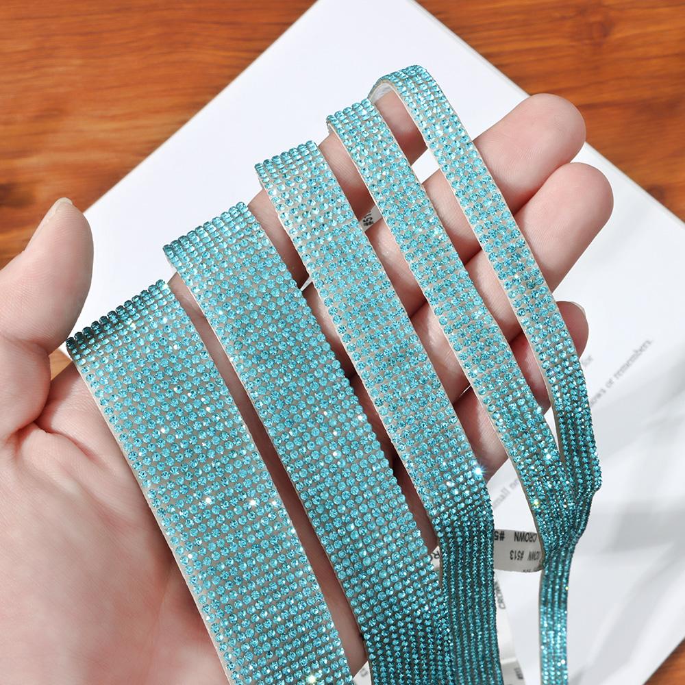 1 Yard Self Adhesive AB Crystal Rhinestone Sticker Diamond Ribbon DIY Sticker Colorful Rhinestone Sticker Roll Handmade Crafts