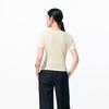 VEROMODA Women's Lyocell T-Shirt with Heart Rhinestone & Rounded Hem