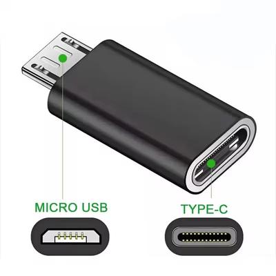 USB Type C To Micro USB Adapter for Phone Tablet Android Charger Data Cable Adapter Micro USB Female To TypeC Male OTG Converter