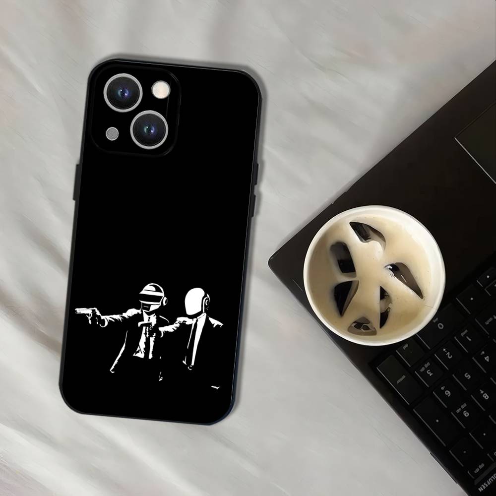 D-Daft Punk Band Phone Case For iPhone 17,16,15,14,13,12,11,Pro,XS,Max,XR,Plus,E,SE4,Mini Black Shockproof Soft Cover iPhone11