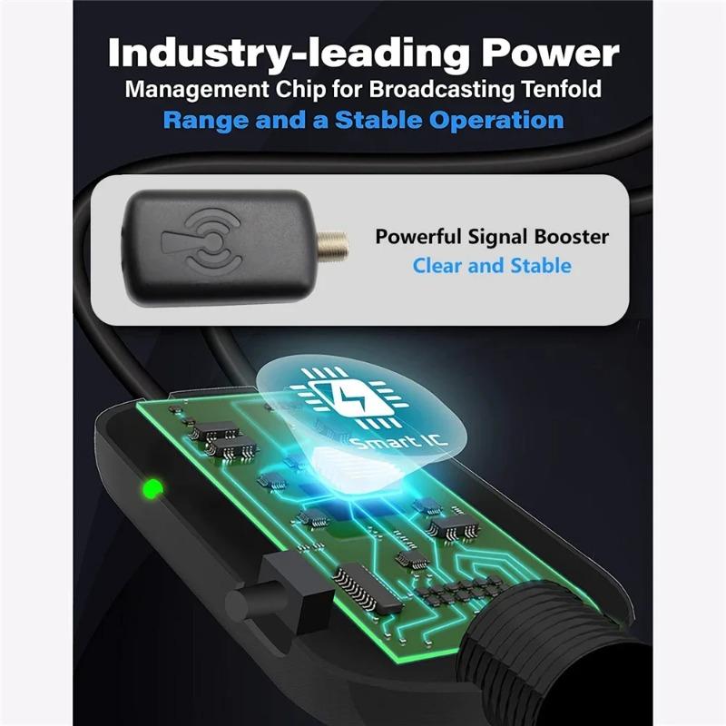 4K TV Antenna - 25DB High Gain Indoor Aerial with EU Plug 3000 Miles Booster Flat Design