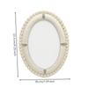 Oval Pearlized Silver Photo Frame with Jeweled Accents Elegant Metal Picture
