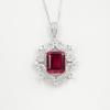 S925 Sterling Silver Ruby Snowflake Pendant Necklace - Elegant and Versatile Design