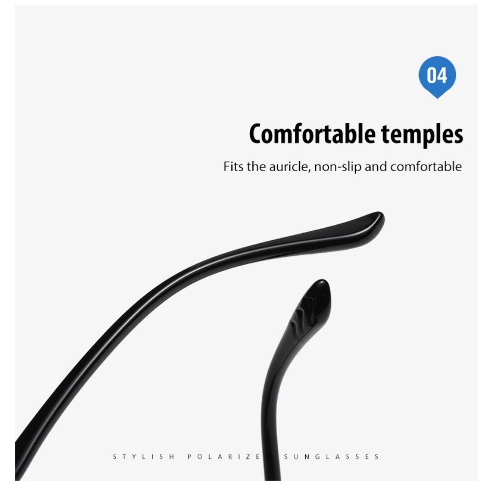 aoron TR90 Polarized Glasses Men's and Women's Square Frame Retro Sunglasses