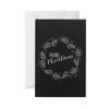 Muguang Black Exquisite Hot Stamping Creative Christmas Thank You Greeting Card with Envelope