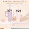 Silicone Replacement Straw with Straw Tip Long Reusable Straw Drinking Straw for Stanley 20/30/40oz Cup Accessories
