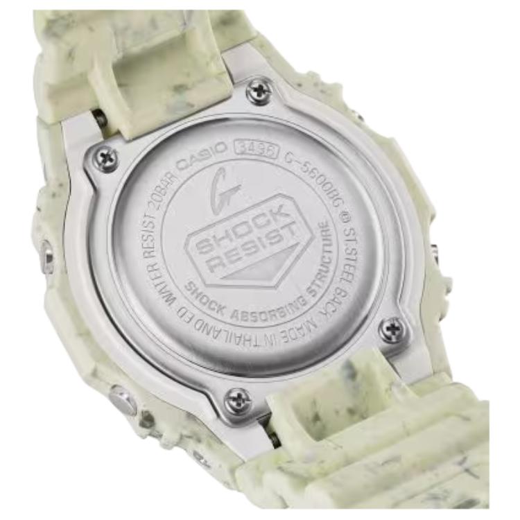 Casio 5600 200m Wasserdicht Solar Quarzwerk Harzarmband Uhr Herrenuhren Graues Zifferblatt G-5600BG-5JR