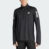 Adidas Own The Run Half Zip Jacket Striped Long Sleeve Sweatshirt Men Jackets Black IN1490