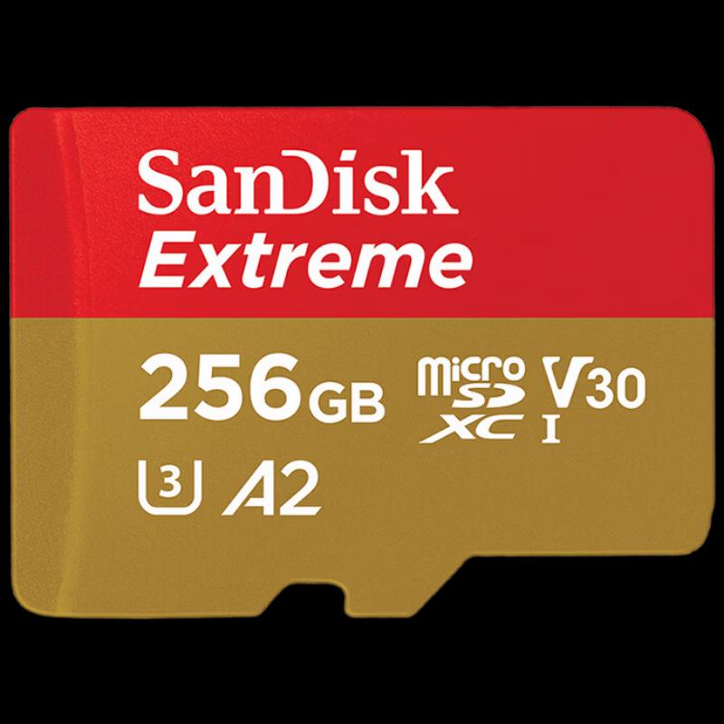 SanDisk 256GB Extreme microSDXC A2 V30 U3 Memory Card