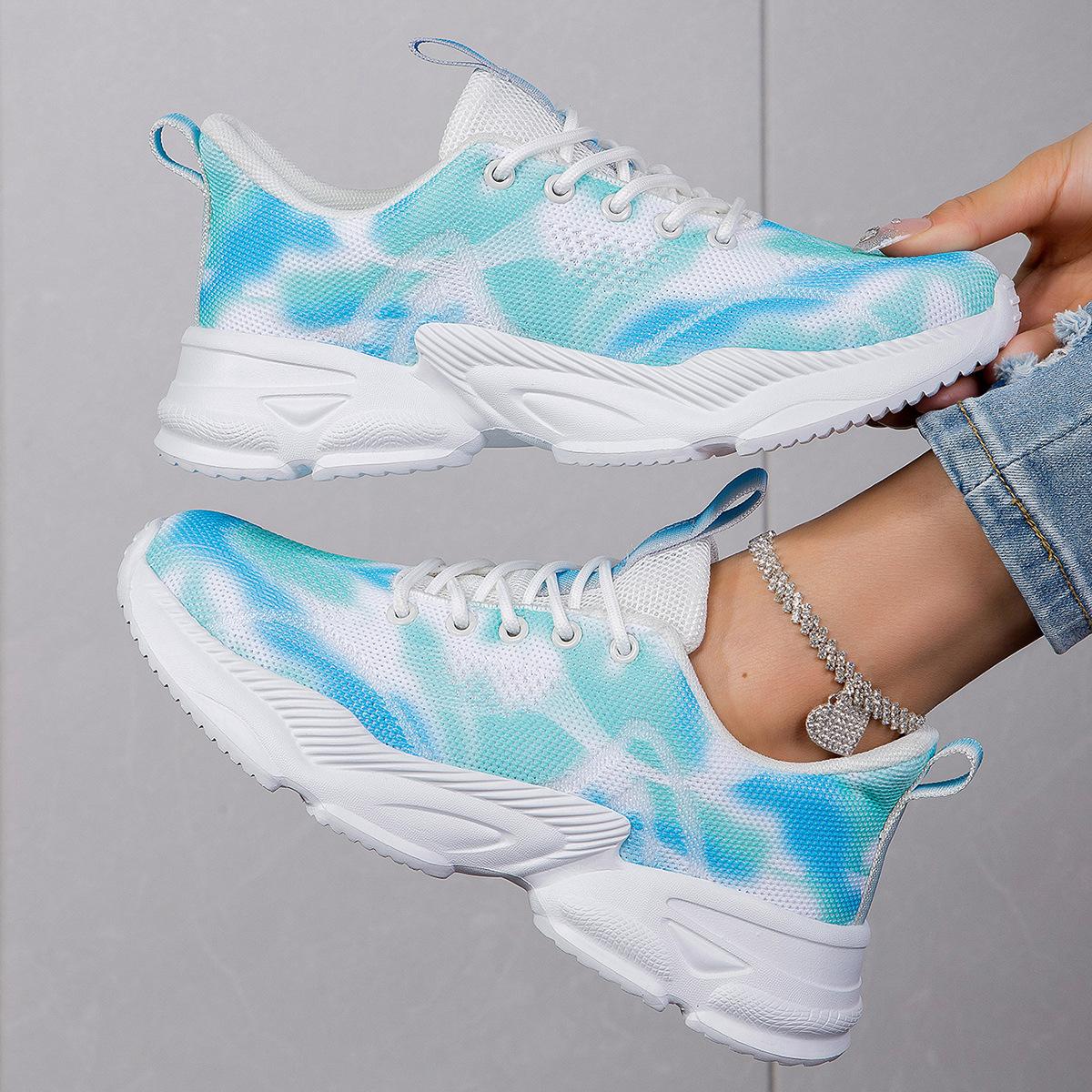 

New cross-border casual flower sports single shoes women s fashion flat bottom single large size warped head lace-up casual 36