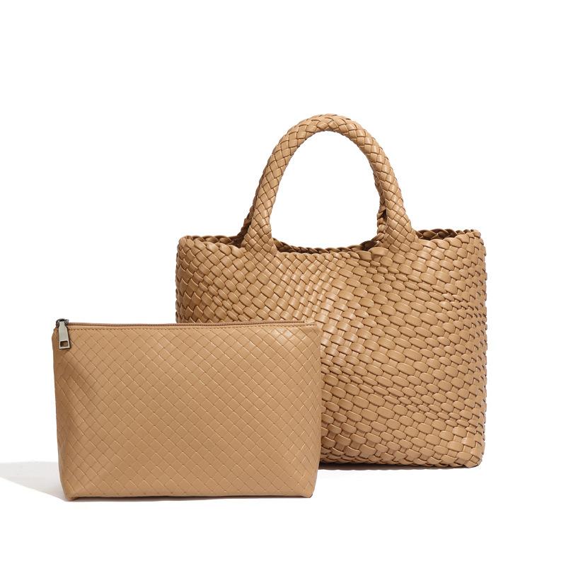 Fashionable and Trendy Retro Vegetable Basket Underarm Handbag, Hand-woven Bag, Simple Summer Mother and Child Tote Bag
