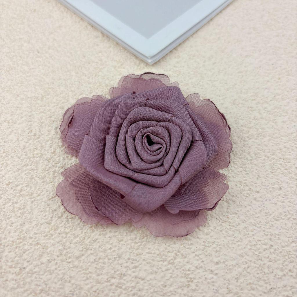 Hongkoński Wielowarstwowy Spinki do Włosów i Akcesoria do Ubrań z Organzy z Suszonymi Różami