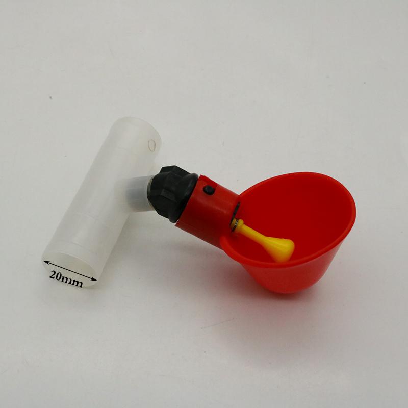 10 Pcs Automatic Quail Drinker Chicken Waterer Bowl Straight Pipe With Yellow Nipple Farm Poultry Drinking Water System