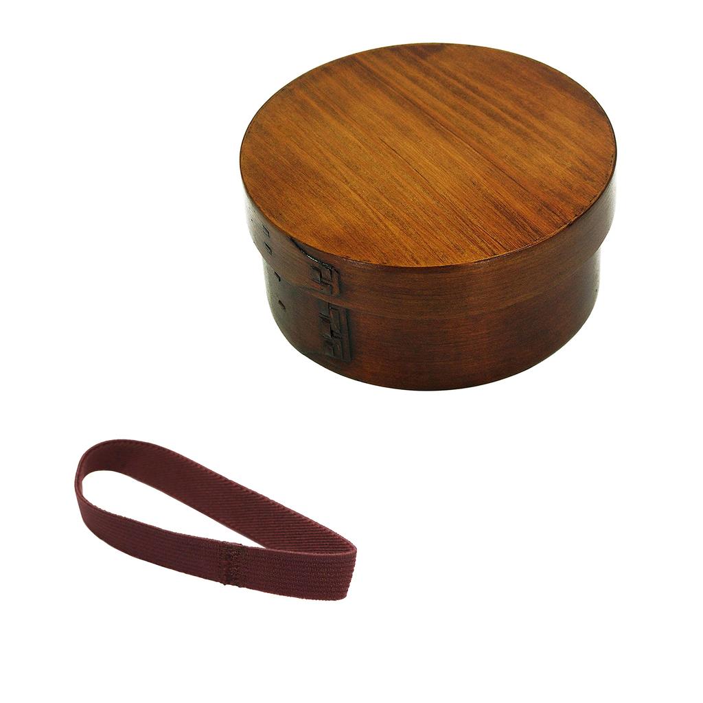 Osaka Choseido Magewappa Bento Single Lunch Bonus Brown Band Included Box, Round, Tier, Band, Included, Medium, 600cc,