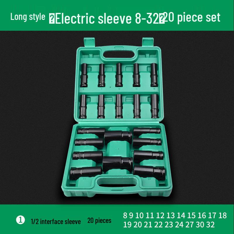 Extended Electric Hex Socket Hand Drill and Impact Wrench Tool Set