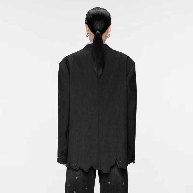 JNBY Fall Hand-Beaded Irregular Cut Blazer