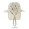 Cartoon Embroidery Children Panama Cap Neck Protection Summer Fisherman Hat Baby Sun Hat  Beach