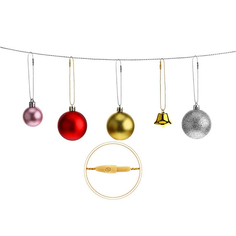 100Pcs Plastic Tag String Gold Silver Polyester Cotton Rope Christmas Tree Hang Tag Cord Fasteners Xmas Noel Navidad Natal