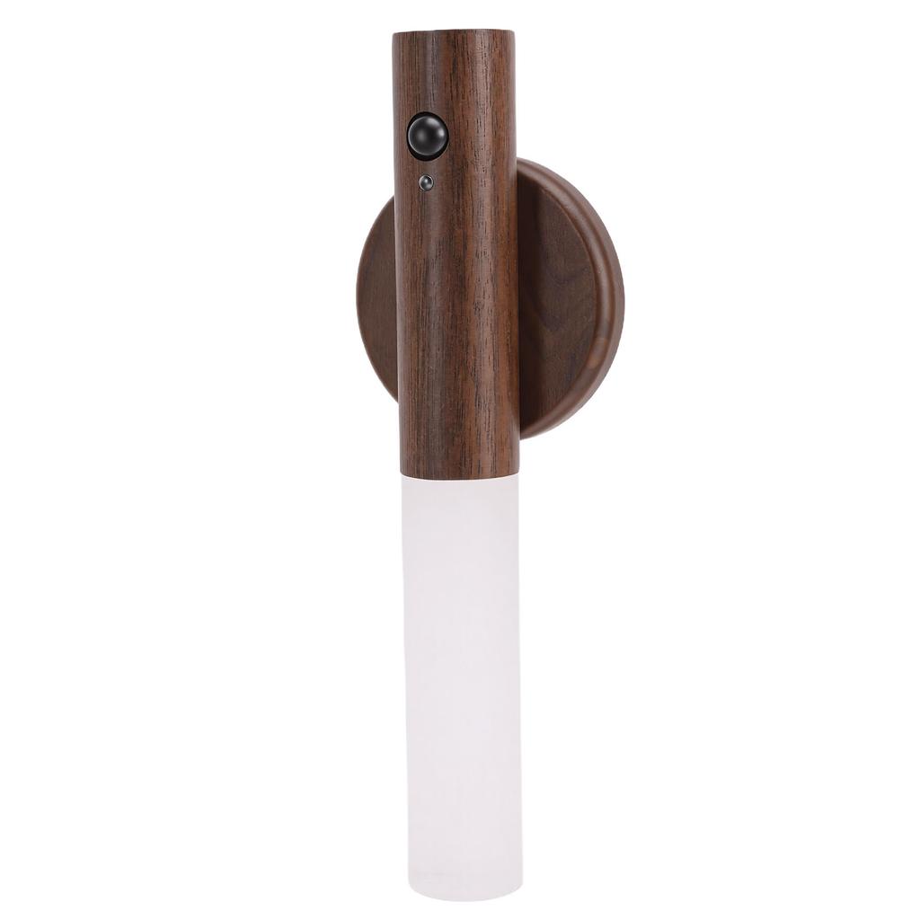Wooden Motion Sensor Light Indoor Rechargeable LED Battery Operated Wall Sconce for Bedroom Corridor Staircase