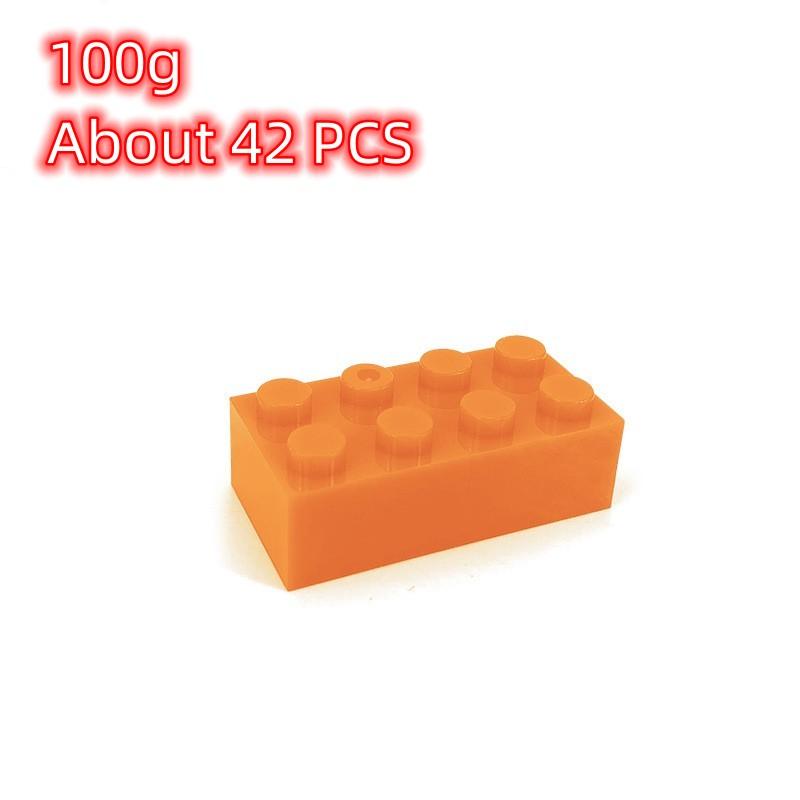 Bausteine im Großpack, 100 g, 42 Stück (4 x 2 Noppen), 16 Farben, kompatibel mit Kindern, DIY-Weihnachtsgeschenk, Unisex