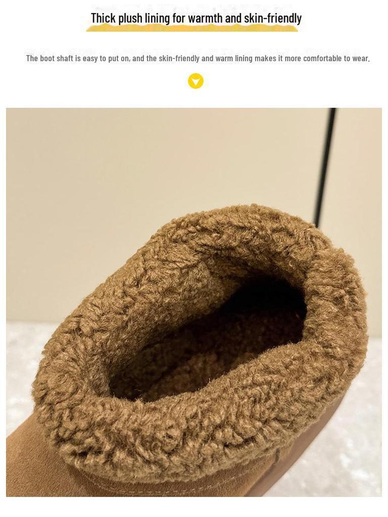 Damen Wasserdichte Echtleder Schneestiefel 2024 - Dicke Sohle & Plüschfutter für den Winter