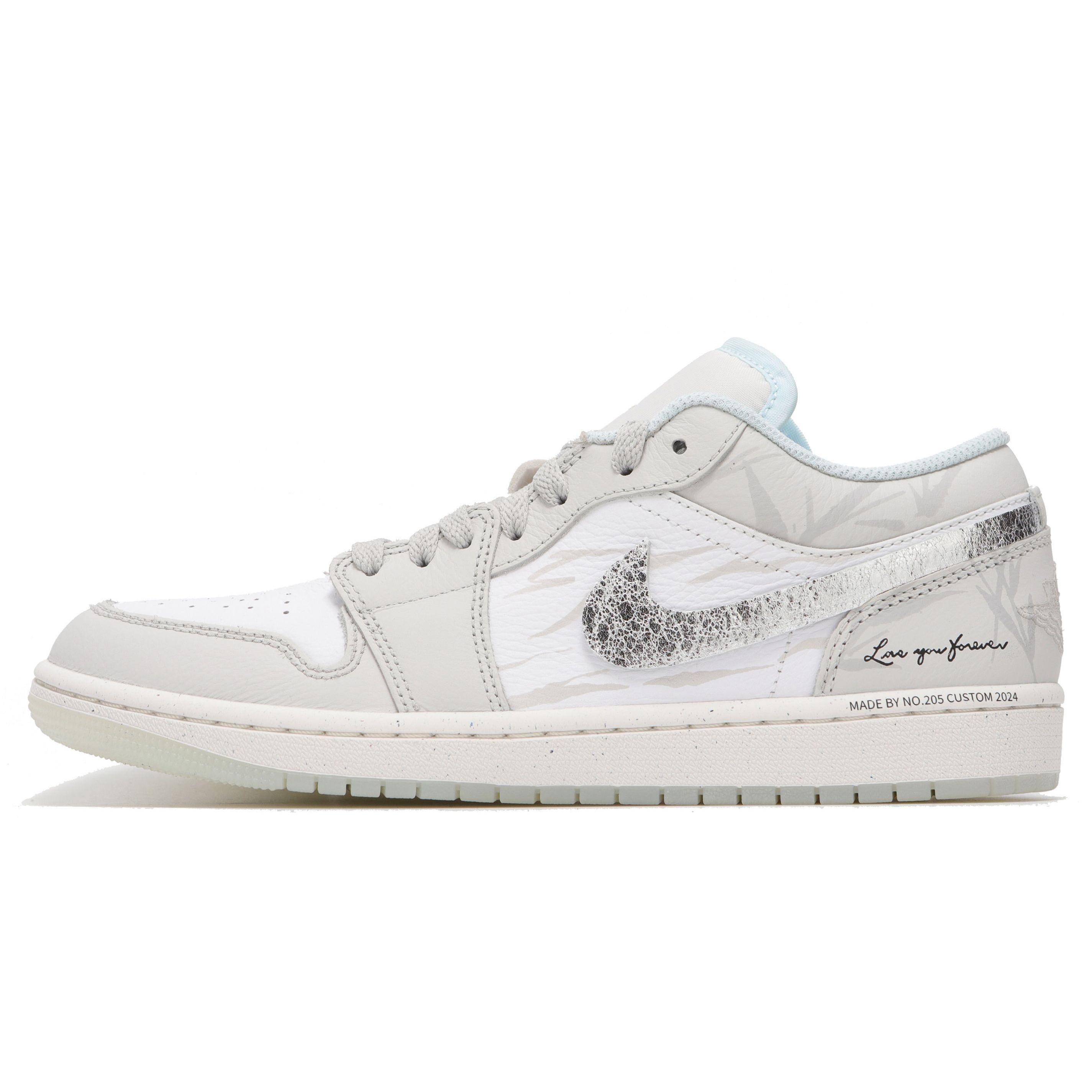 

Jordan Air Jordan 1 Abrasion Resistant Low top Vintage Basketball Shoes Women s Light Gray HJ5971-400(Team24-) 38