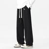 Retro and Simple Solid Color Straight-leg Drape Casual Pants for Men, Loose and Versatile Street Sportswear Sweatpants